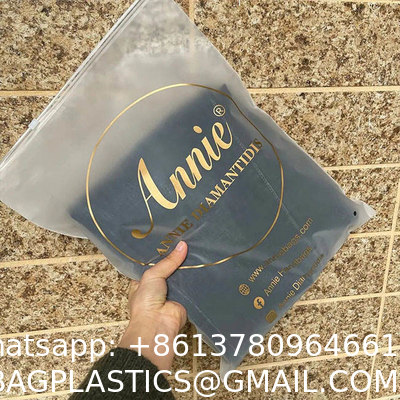 Wholesale Custom Printing Logo Plastic Zip Packaging Poly Bags Biodegradable Frosted Eva Zipper Bag Clothing Brand