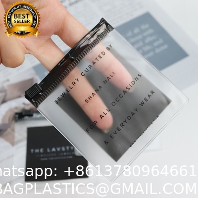 Recyclable Sustainable Eco Friendly Jewelry Pouch Plastic Zipper Bag Cosmetic Jewelry Ring Packaging Ziplock Pouch