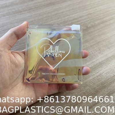Recyclable Sustainable Eco Friendly Jewelry Pouch Plastic Zipper Bag Cosmetic Jewelry Ring Packaging Ziplock Pouch