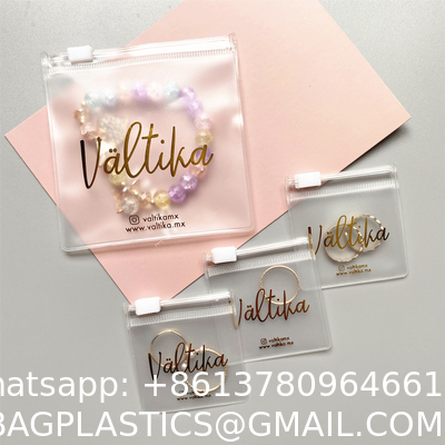Recyclable Sustainable Eco Friendly Jewelry Pouch Plastic Zipper Bag Cosmetic Jewelry Ring Packaging Ziplock Pouch