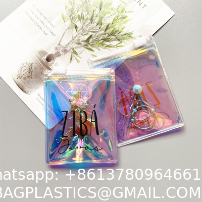 Recyclable Sustainable Eco Friendly Jewelry Pouch Plastic Zipper Bag Cosmetic Jewelry Ring Packaging Ziplock Pouch