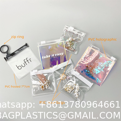 Recyclable Sustainable Eco Friendly Jewelry Pouch Plastic Zipper Bag Cosmetic Jewelry Ring Packaging Ziplock Pouch