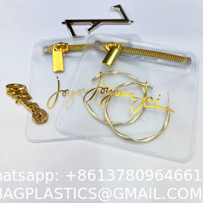 Custom Small Recyclable Plastic Clear Pvc Zipper Bag For Cosmetic Jewelry Ring Packaging Ziplock Pouch