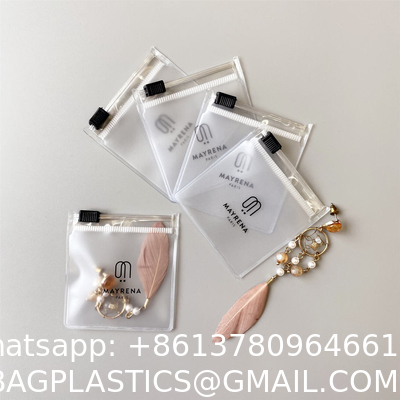 Wholesale Holographic Packing Bag Jewelry Pouch Custom Frosted Zipper Bag For Jewelry