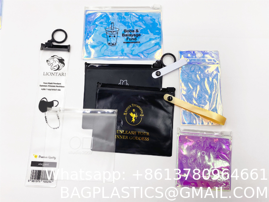 Wholesale Holographic Packing Bag Jewelry Pouch Custom Frosted Zipper Bag For Jewelry