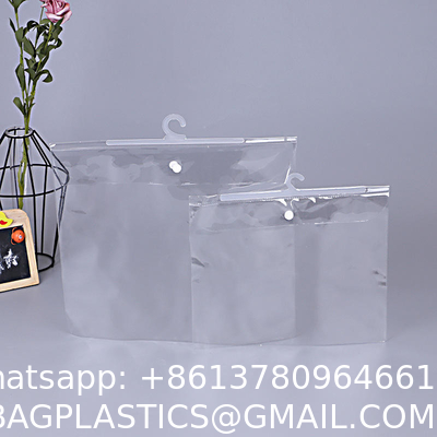 Custom Logo Transparent Plastic Zip Lock Waterproof PVC Cosmetic Bag Storage Packaging Swimwear Clothing Zipper