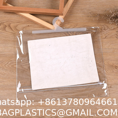 Custom Logo Transparent Plastic Zip Lock Waterproof PVC Cosmetic Bag Storage Packaging Swimwear Clothing Zipper