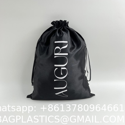 Custom Satin Pouch Bag with Logo for Hair Clothes Shoes Jewelry Cosmetics Gift Silk Satin Bag Packaging Wig Storage Bag