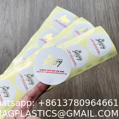Waterproof Etiquetas Paper Thank You 'Stiker' Logo Printed Custom Private Packaging Label Sticker