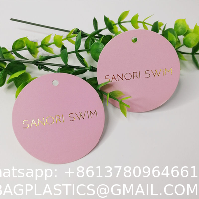 Luxury Custom Logo Clothing Tags With Your Own Logo Foil Printing/Private Swing Tags For Clothing