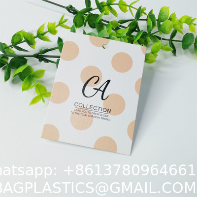 Luxury Custom Logo Clothing Tags With Your Own Logo Foil Printing/Private Swing Tags For Clothing