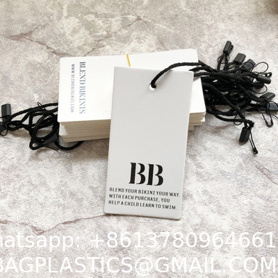 Luxury Custom Logo Clothing Tags With Your Own Logo Foil Printing/Private Swing Tags For Clothing