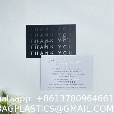 High Quality Custom Logo Printing Wig Jewelry Business Card Flyer Hang Tags Label Envelope Thank You Cards