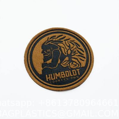 Handmade Customized Genuine PU Leather Patches Clothing Tags For Clothes With Private Label Logo