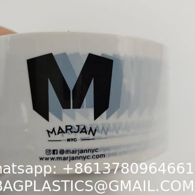 Private label, recyclable sustainable Custom Printed Clear Plastic Wrap Tapes With Logo Shipping Packaging Tape
