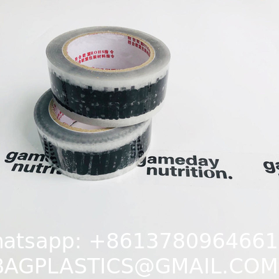 Private label, recyclable sustainable Custom Printed Clear Plastic Wrap Tapes With Logo Shipping Packaging Tape