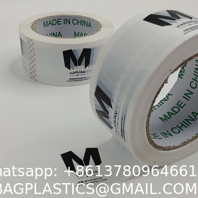 Private label, recyclable sustainable Custom Printed Clear Plastic Wrap Tapes With Logo Shipping Packaging Tape