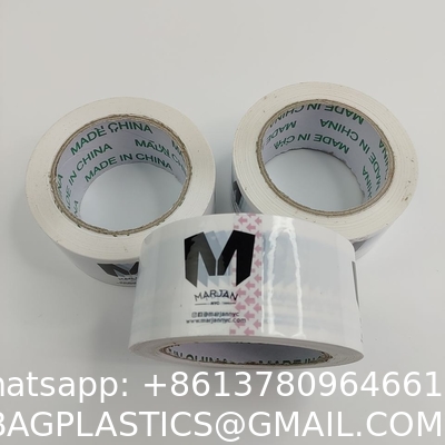 Private label, recyclable sustainable Custom Printed Clear Plastic Wrap Tapes With Logo Shipping Packaging Tape