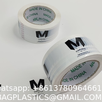 Private label, recyclable sustainable Custom Printed Clear Plastic Wrap Tapes With Logo Shipping Packaging Tape
