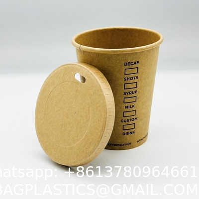 Disposable Kraft Paper Coffee Cup Double Wall Single Wall Salad Bowl With Lid Ice Cream Biodegradable Coffee