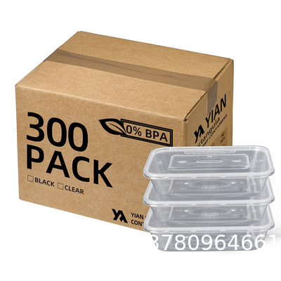 PP Disposable Packing Bento Box, Freezer Microwavable Plastic Container With Lid Eco Food Packaging Boxes Biodegradable