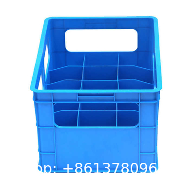 15-Bottle Plastic Soda Water And Beer Crate With 4-Side Handles Wholesale 12 15 20 24 40 Bottles Green Black Blue Red Stackable Turnover Storage Plastic Beer Crates