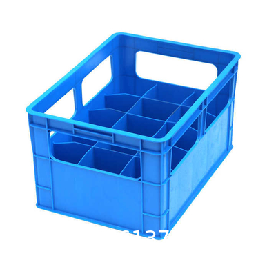 15-Bottle Plastic Soda Water And Beer Crate With 4-Side Handles Wholesale 12 15 20 24 40 Bottles Green Black Blue Red Stackable Turnover Storage Plastic Beer Crates