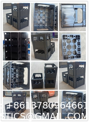 40 Bottle Extra Large Milk Crate Heavy Duty Dairy Crate Milk Bottles Crates Wine Bottles Crates Plastic Beer Carrier/Holder and Stackable Container