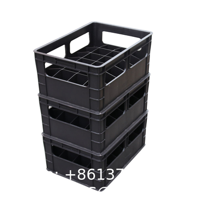 24 Plastic Beer Bottle Crate, Beer Crate For Sale, Transferheavy duty Black plastic storage box,milk crates heavy duty Transit storage