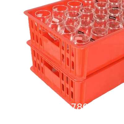 24 Bottle, Customized Mesh Plastic Package Crate Glass Wine Juice Bottle Crate With Gard Storage Transport Boxes 24 Glass Beer Crate