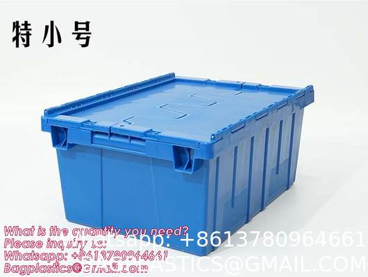 Collapsible Storage Bin With Lid - 48L Foldable Plastic Box For Garage, Car Trunk, And Organization - Stackable Lidded Container