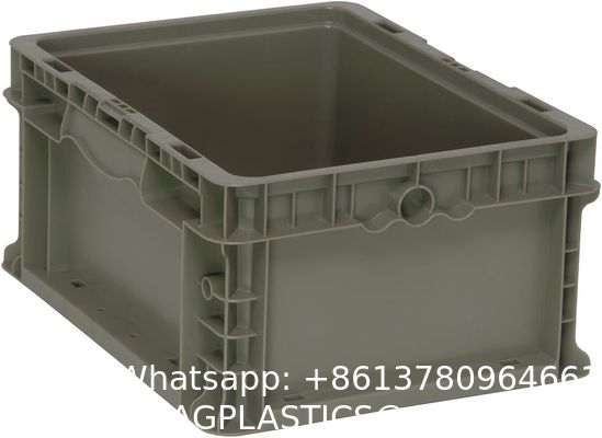 Industrial Plastic Stackable Storage KeepBox Tote Container With Hinged Attached Lid Storage Tote Distribution Container with Hinged Attached Lid