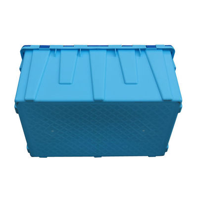 High Strength Stacking And Nest Warehouse Logistic Turnover Round Trip Totes With Hinged Lid Round Trip Plastic Totes Attached Lid Container Nest Storage Tote Box Distribution Warehouse Storage
