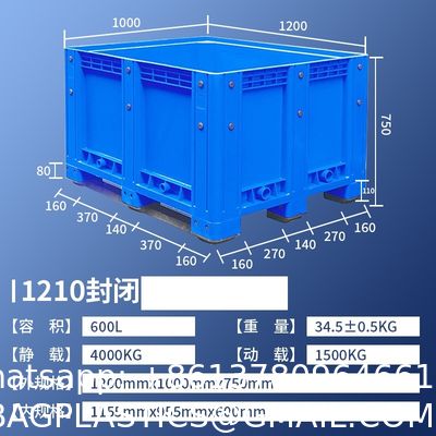 Collapsible Plastic Box Pallets Pallet Box-Foldable Pallet Pack Collapsible Bulk Container Heavy Duty Industrial Use Folding Plastic Pallet Box Plastic Stackable Collapsible Pallet Crates