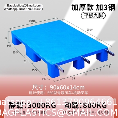 Wholesale Euro Standard HDPE Grid Plastic Pallets 1200x1000MM Nine Feet Lightweight Stackable For Warehouse