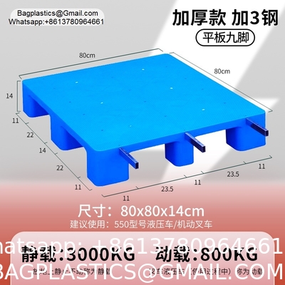 Wholesale Euro Standard HDPE Grid Plastic Pallets 1200x1000MM Nine Feet Lightweight Stackable For Warehouse