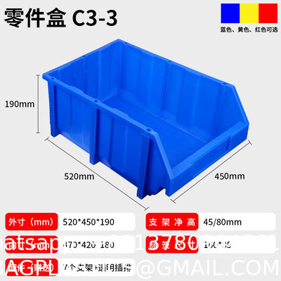 Small Parts Storage Solution Virgin Plastic PP Stack Hang Bins For Organizing Storage Boxes & Bins For Tool & Packaging Use