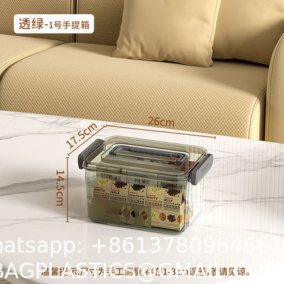 Recyclable container Transparent Storage Box Household Plastic Storage Box Books Snacks Clothes Large Box Toy Storage Lego Storage Box