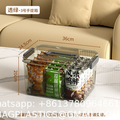 Recyclable container Transparent Storage Box Household Plastic Storage Box Books Snacks Clothes Large Box Toy Storage Lego Storage Box