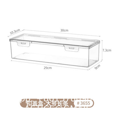 Sustainable Household Simple Large-Capacity Translucent Sticky Note Flip Storage Box Square Card Accessories Stationery Desktop Storage Box With Lid