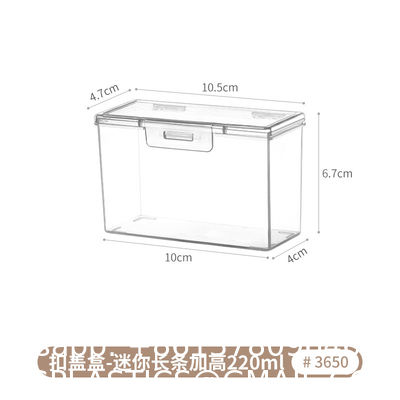 Sustainable Household Simple Large-Capacity Translucent Sticky Note Flip Storage Box Square Card Accessories Stationery Desktop Storage Box With Lid