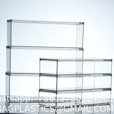 Clear Stackable Storage Bins With Lids, Large Plastic Containers With Handle For Pantry Organizer And Storage,Perfect For Bathroom,Cabinet,Kitchen,Fridge,Closet Organization