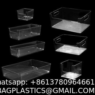 Clear Stackable Storage Bins With Lids, Large Plastic Containers With Handle For Pantry Organizer And Storage,Perfect For Bathroom,Cabinet,Kitchen,Fridge,Closet Organization