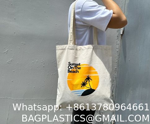 Promotional Personalized Eco-Friendly Cotton Canvas Tote Bags With Rope Handles Custom Printed Sublimation Blanks Fashion Style For Wholesale