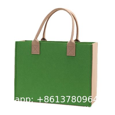 Felt Tote Bag Reusable Lightly Heavy Duty Grocery Tote Bag With Handles Shopping Felt Bags Wholesale Custom Simple Letter Logo Eco-Friendly Durable Multi-Scenario Suitable Felt Shopping Tote Bag