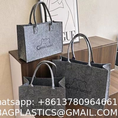 Commuting Simple Style Felt Shopping Handbag with Custom logo and Color Custom Felt Shoulder Bag Simple Large Capacity Felt Tote Bag Wholesale Felt Cloth Bag Custom With Logo