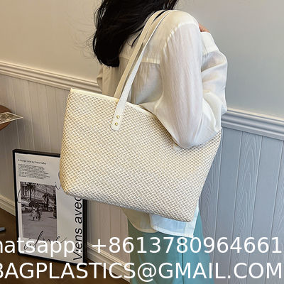 Hand-woven Beach Bag Raffia Crochet Messenger Shoulder Bag Summer Vacation Straw Bag Manufacturers Natural Straw Paper Tote Bag Women Open Fashionable Raffia Crochet Handbags for Beach with Custom