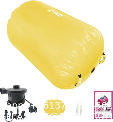 Inflatable Gymnastics Air Roller Set, Tumble Rolling Air Roller Gymnastics Barrel With Electric Pump For Kids Adults Home Outdoor Gymnastic Training Cheerleading Yoga