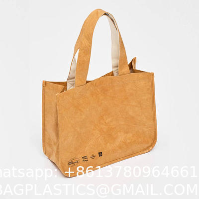 sustainable recycled shopper tote Tyvek Paper Tote Bags Custom Eco-Friendly Simple Vintage Reusable Tyvek Paper Tote Bag Dupont Tyvek Shopping Bag