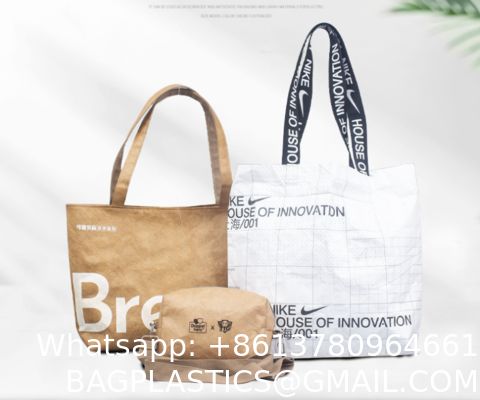 Grocery Bag, Tear Resistant Paper Tote Bag Custom Logo Size Printed Eco Friendly Cloth Tyvek Paper Reusable Organic Tote Bag Grocery Cotton Shopping Bags